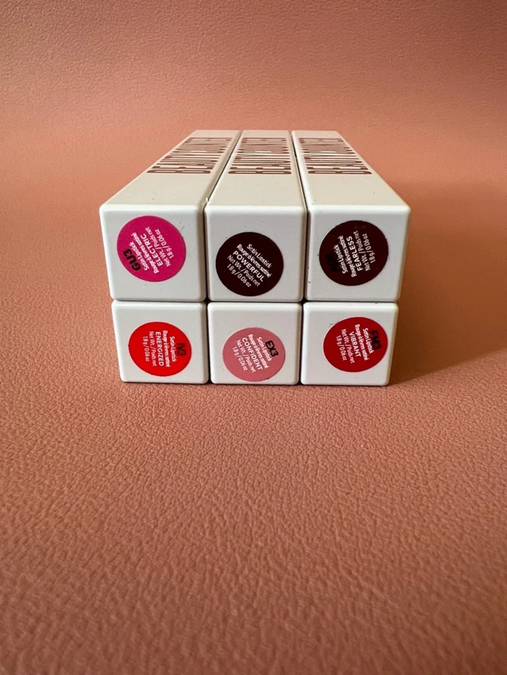 beautycounter set of 6 Statement Maker satin lipstick New